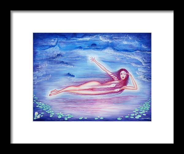 Goddess Framed Print featuring the painting Awakening by Tom Hefko