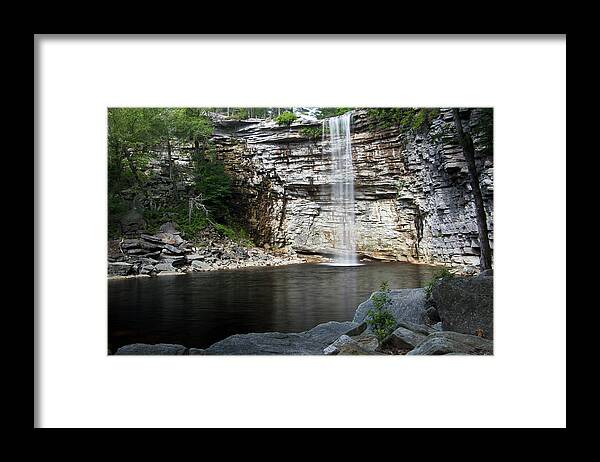 Waterfall Framed Print featuring the photograph Awosting Falls in July II by Jeff Severson