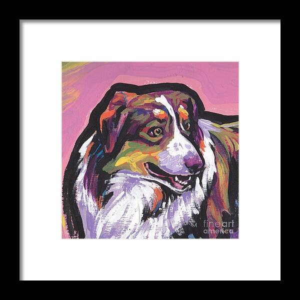 Red Aussie Framed Print featuring the painting Oh Say Aussie by Lea S