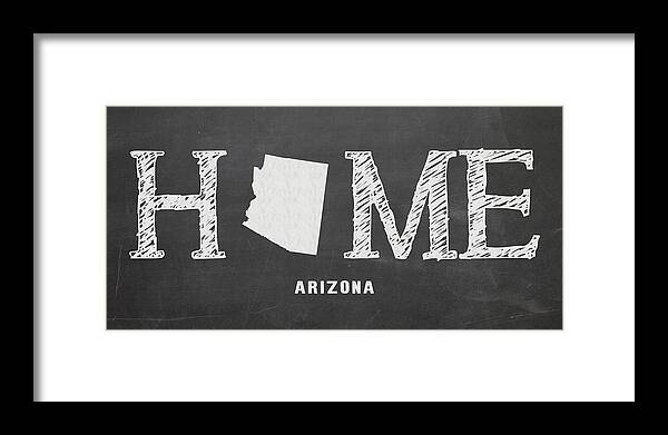 Arizona Framed Print featuring the mixed media AZ Home by Nancy Ingersoll