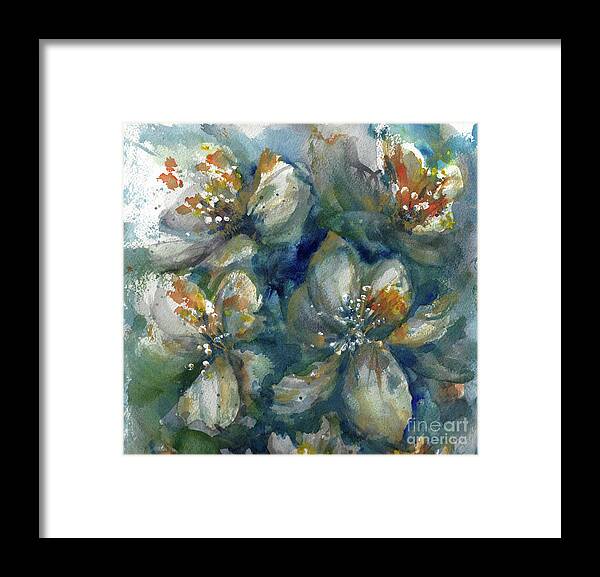 #creativemother Framed Print featuring the painting Azaleas Left by Francelle Theriot