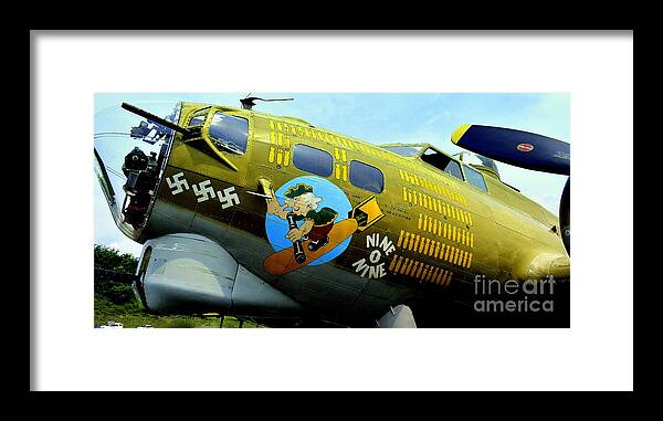 Wwi Vintage Aircraft B-17 Flying Fortress Framed Print featuring the photograph B-17 Flying Fortress by Len-Stanley Yesh