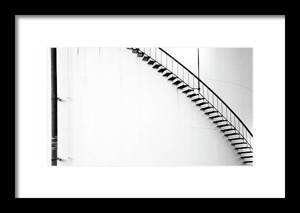 Cleveland Framed Print featuring the photograph B and W Stairs by Stewart Helberg