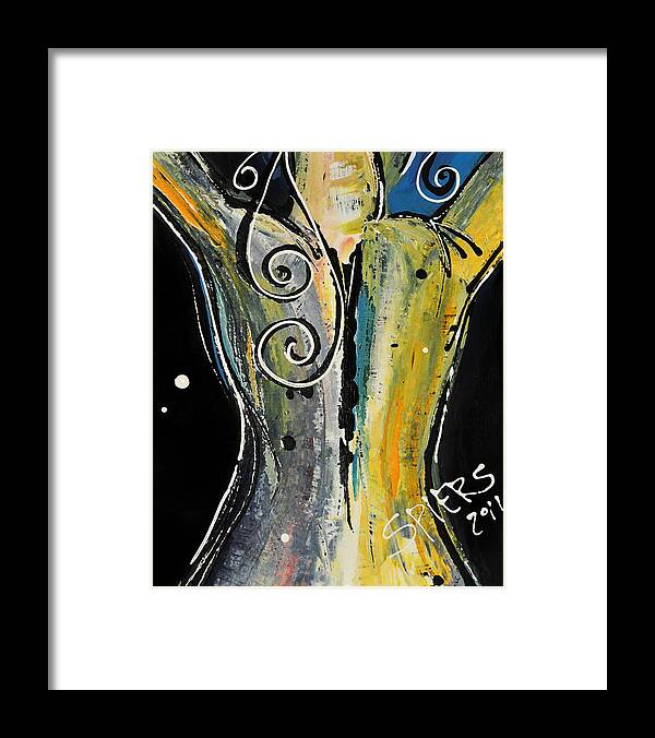 Back Framed Print featuring the painting Back Bone by Amanda Sanford