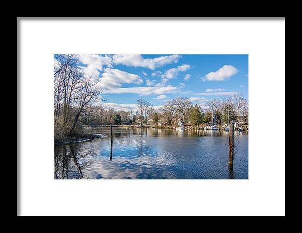 Water Framed Print featuring the photograph Back Creek Annapolis MD by Charles Kraus