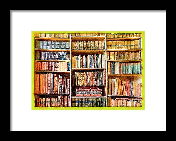 Books Framed Print featuring the digital art Background From Old Books by Ariadna De Raadt