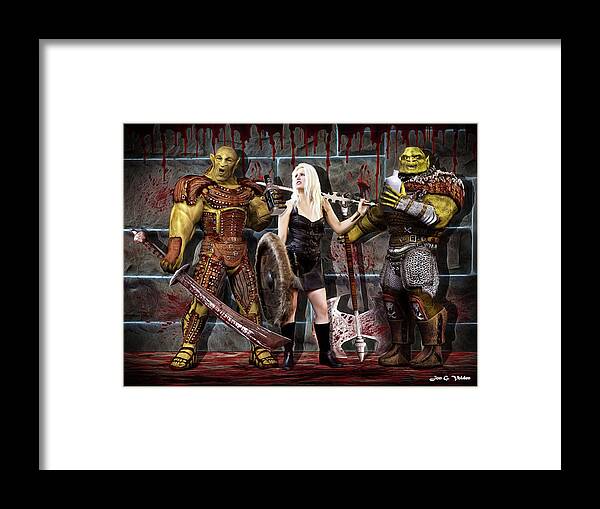 Fantasy Framed Print featuring the photograph Bad Company by Jon Volden