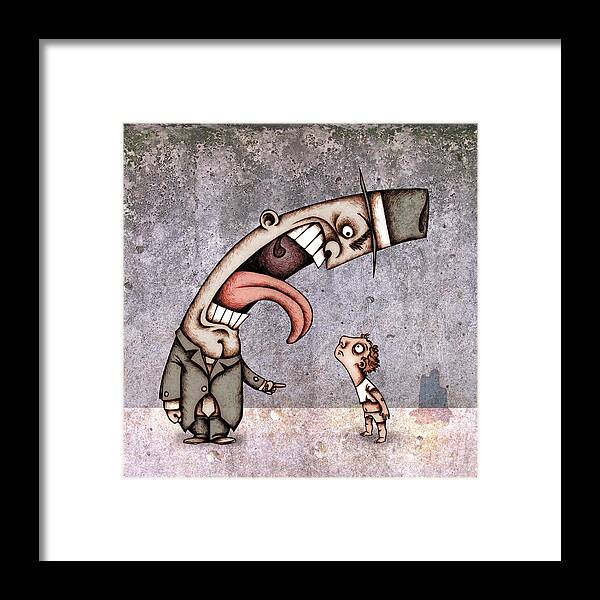 Political Illustration Framed Print featuring the painting Bad Rich Man by Autogiro Illustration