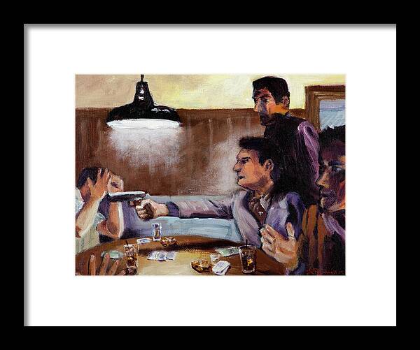 Gangsters Framed Print featuring the painting Bad Table Manners by Jason Reinhardt