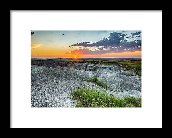 Badlands Framed Print featuring the photograph Badlands NP Wilderness Overlook 3 by Donald Pash