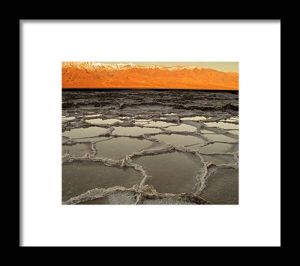 Badwater Framed Print featuring the photograph Badwater Sunrise Death Valley by Joe Palermo
