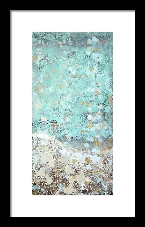 Abstract Art Framed Print featuring the painting Bahamian Rapture II by Kristen Abrahamson