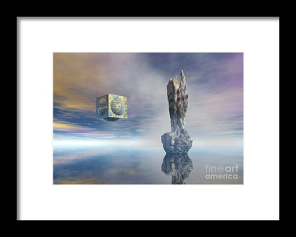 3-d Framed Print featuring the digital art Balance of silent machinery by Sipo Liimatainen