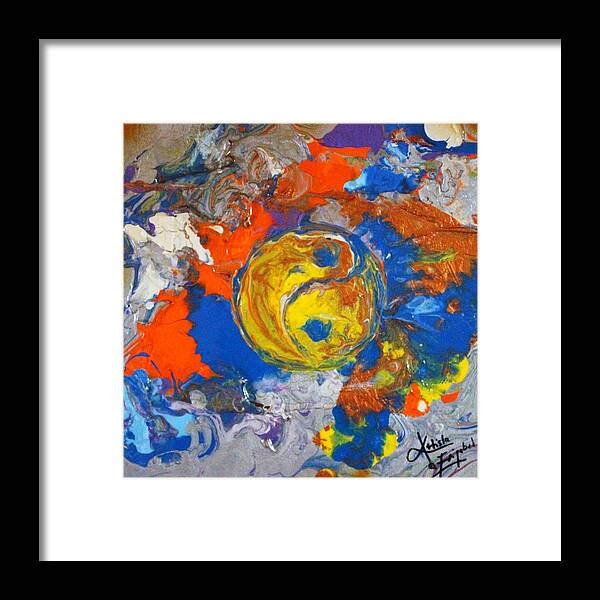 Sun Framed Print featuring the painting Balanced by Artista Elisabet