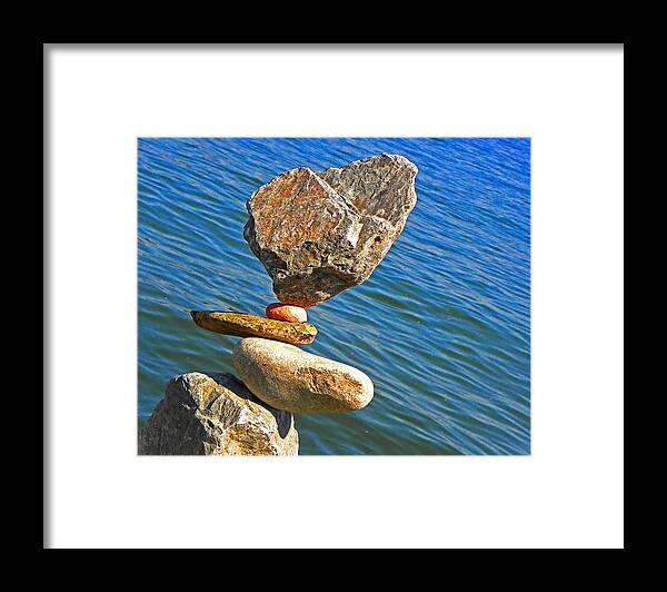 Water Framed Print featuring the photograph Balancing Act by Elizabeth Hoskinson