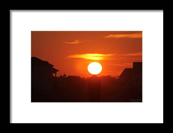 Sun Framed Print featuring the photograph Balancing Sun by Robert Banach