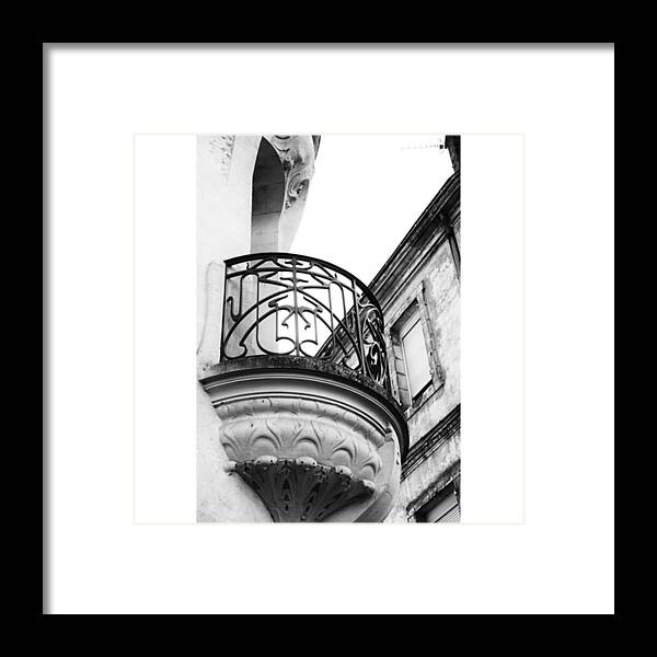 Europe Framed Print featuring the photograph Balcony Detail
#artnouveau #agen by Georgia Clare