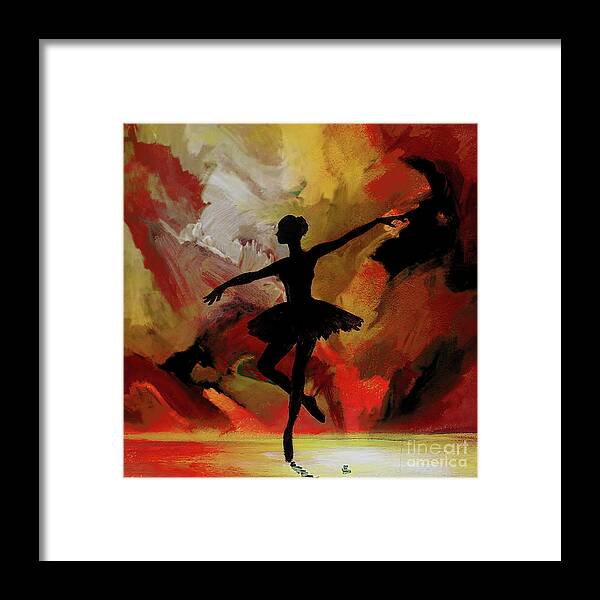 Arabianbelly Dance Framed Print featuring the painting Ballet Art Dance 02 by Gull G