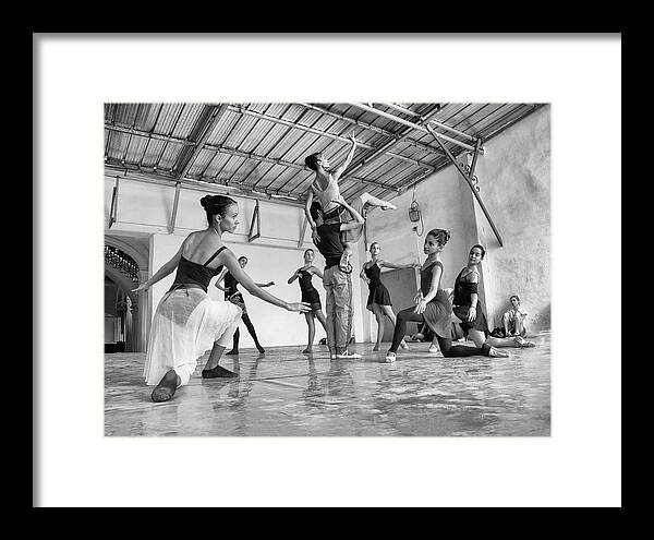 Cuba Framed Print featuring the photograph Ballet Practice - Havana by Marla Craven