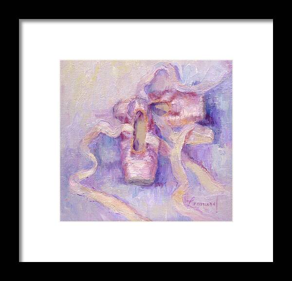 #ballet Framed Print featuring the painting Ballet Shoes by Diane Leonard