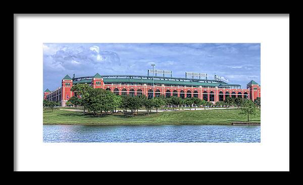 Texas Rangers Framed Print featuring the photograph Ballpark in Arlington now Globe Life Park by Robert Bellomy