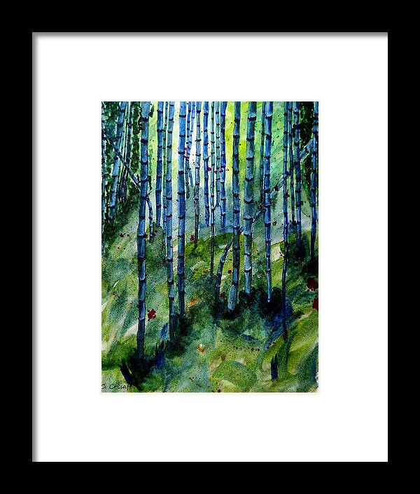 Bamboo Framed Print featuring the painting Bamboo Forest by Carol Crisafi