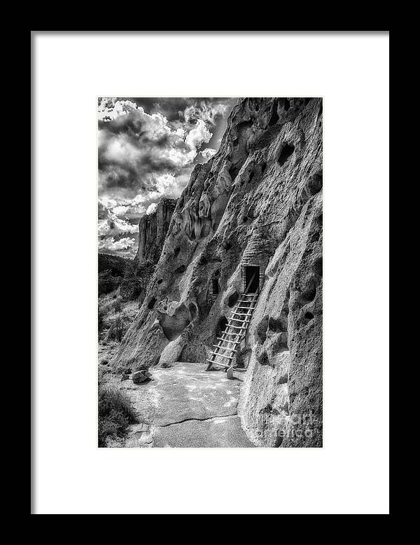 Bandelier Cavate Framed Print featuring the photograph Bandelier Cavate by Bitter Buffalo Photography