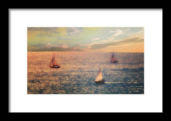 Fine Art Photography Framed Print featuring the photograph Banderas Bay ... by Chuck Caramella