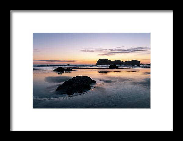 Beach Framed Print featuring the photograph Bandon Reflections by Steven Clark
