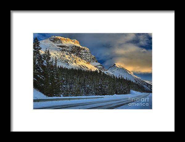 Banff Framed Print featuring the photograph Banff Evening Glow by Adam Jewell