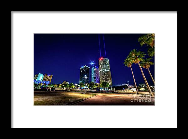 Downtown Tampa Framed Print featuring the photograph Bank Of America and Sykes Building Downtown Tampa by Rene Triay FineArt Photos