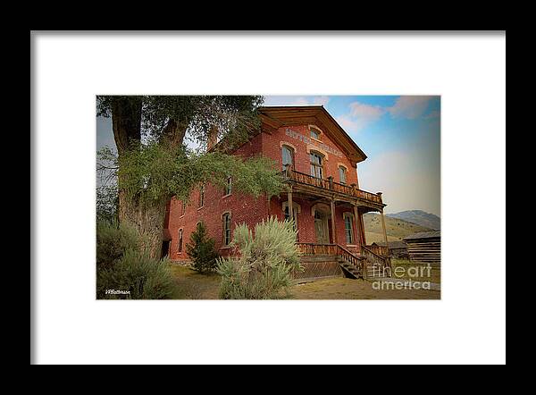 Hotel Meade Framed Print featuring the photograph Bannack Montana The Hotel Meade by Veronica Batterson