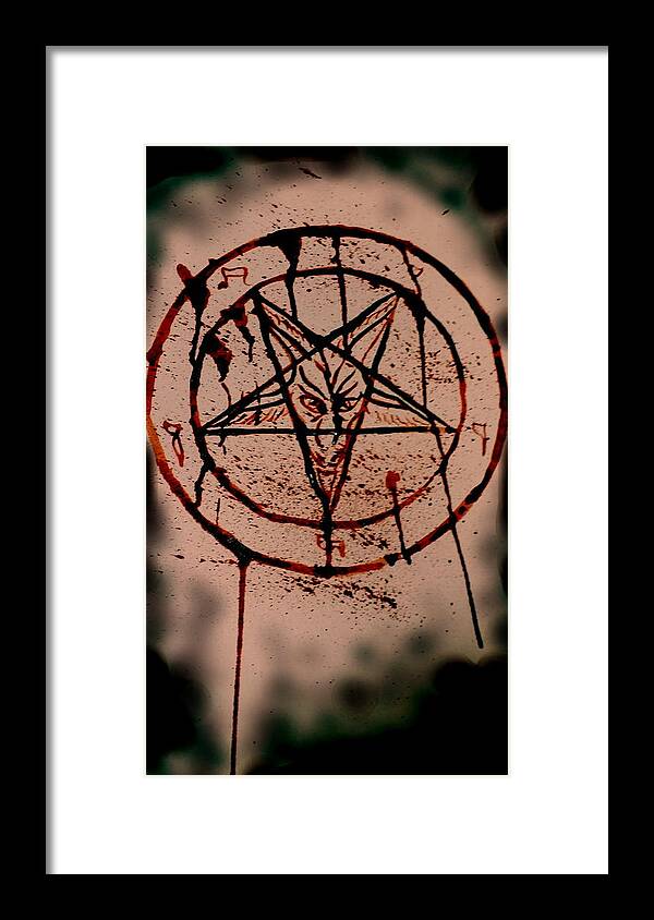 Baphomet Framed Print featuring the painting Baphomet by Ryan Almighty