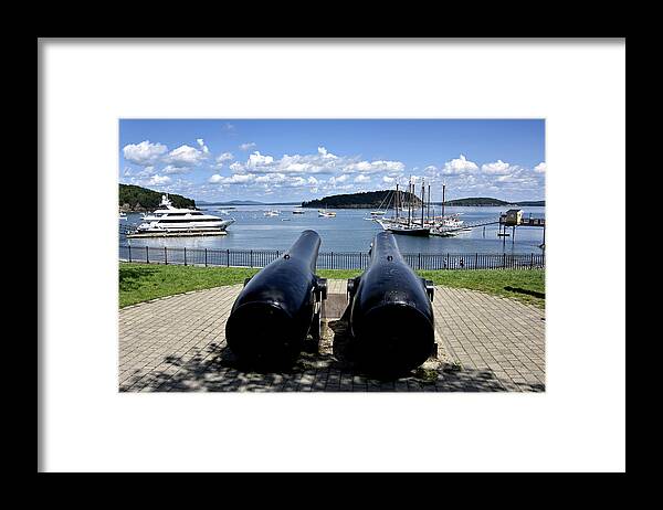 bar Harbor Framed Print featuring the photograph Bar Harbor - Maine - Canons at Agamont Park by Brendan Reals