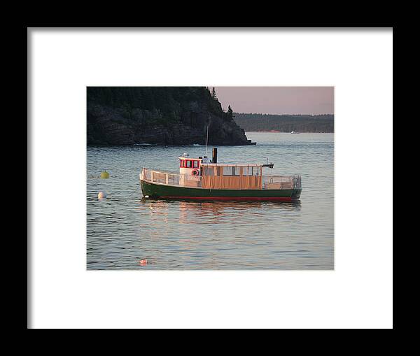 Maine Framed Print featuring the photograph Bar Harbor Tour Boat by Holly Ross