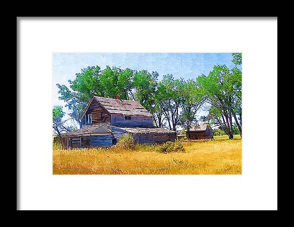 Barber Montana Framed Print featuring the photograph Barber Homestead by Susan Kinney