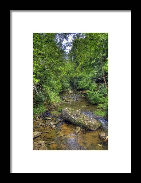 Water Framed Print featuring the photograph Bark Camp Creek 12 by Sam Davis Johnson