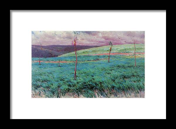 Louis Ritter Framed Print featuring the photograph Barley Field Giverny by Louis Ritter