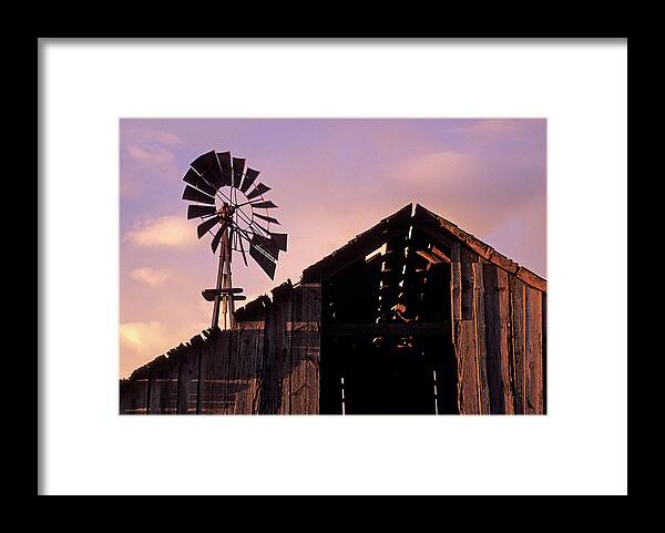 Outdoors Framed Print featuring the photograph Barn and Windmill by Doug Davidson