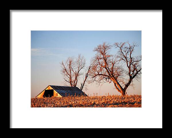 Barn Framed Print featuring the photograph Barn at Sunrise by Glory Ann Penington