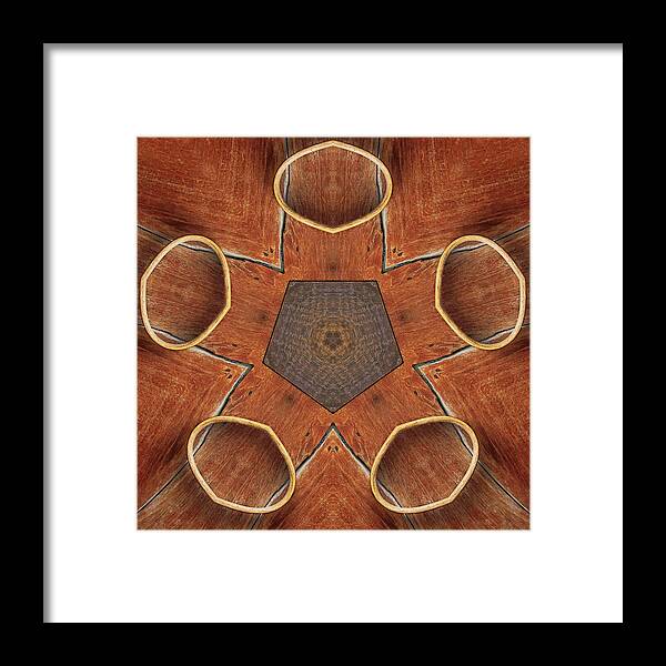 Kaleidoscope Framed Print featuring the photograph Barn Wood Kaleidoscope 2 by Peter J Sucy
