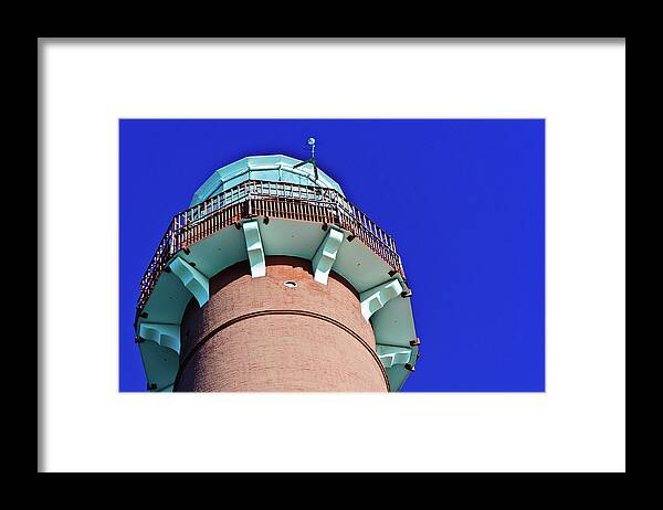 Barnegat Light Framed Print featuring the photograph Barnegat Lighthouse Top by Louis Dallara