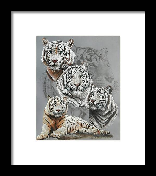 Tiger Framed Print featuring the mixed media Baron by Barbara Keith