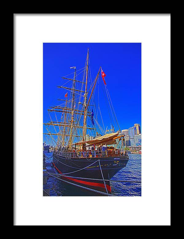 Barque Framed Print featuring the photograph Barque James Craig by Miroslava Jurcik