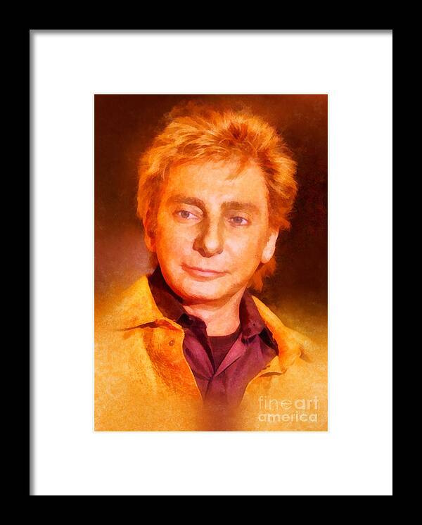 Hollywood Framed Print featuring the painting Barry Manilow by John Springfield by Esoterica Art Agency