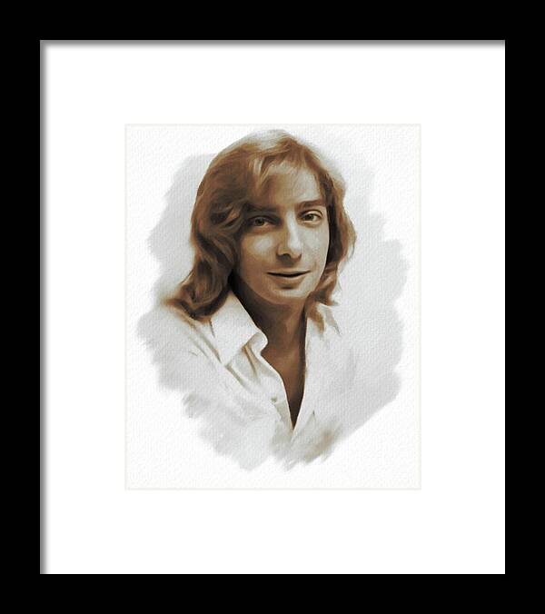 Barry Framed Print featuring the painting Barry Manilow, Singer by Esoterica Art Agency