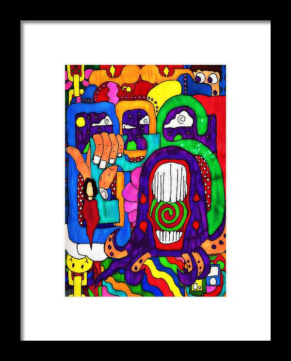 Abstract Framed Print featuring the digital art Basic by Pennie McCracken