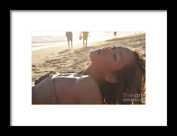 Glamour Photographs Framed Print featuring the photograph Basking in the sun by Robert WK Clark