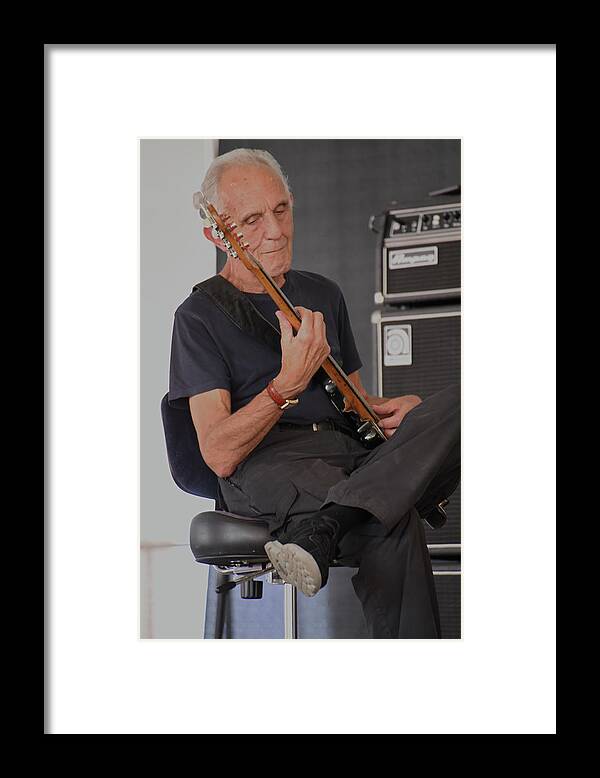 Rock Framed Print featuring the photograph Bass Guitar Sound Check by Mike Martin
