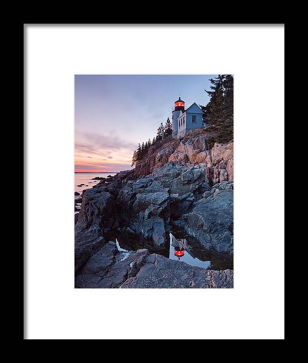 Maine Framed Print featuring the photograph Bass Harbor Head Light by Patrick Downey